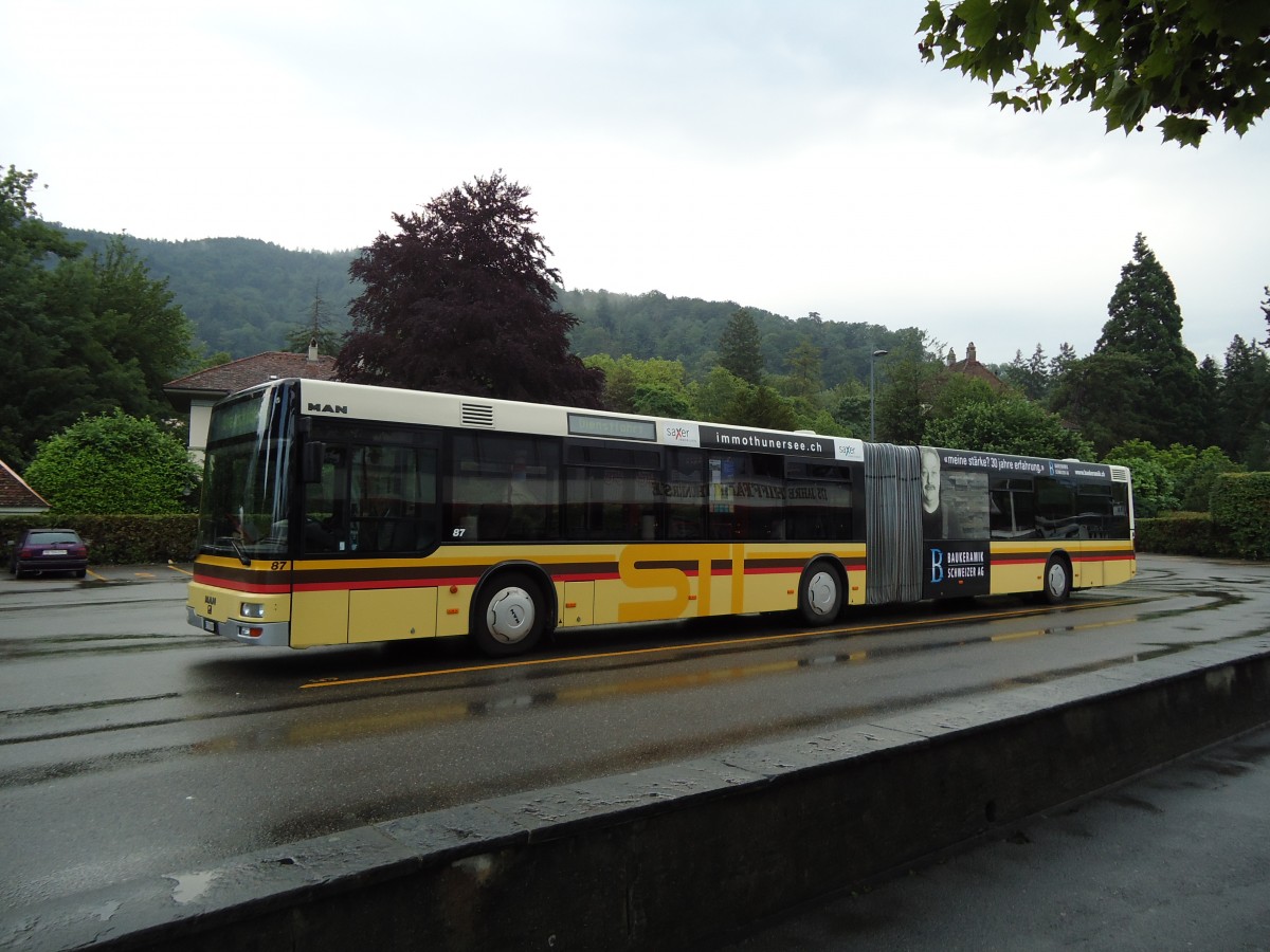 (127'508) - STI Thun - Nr. 87/BE 572'087 - MAN am 4. Juli 2010 bei der Schifflndte Thun