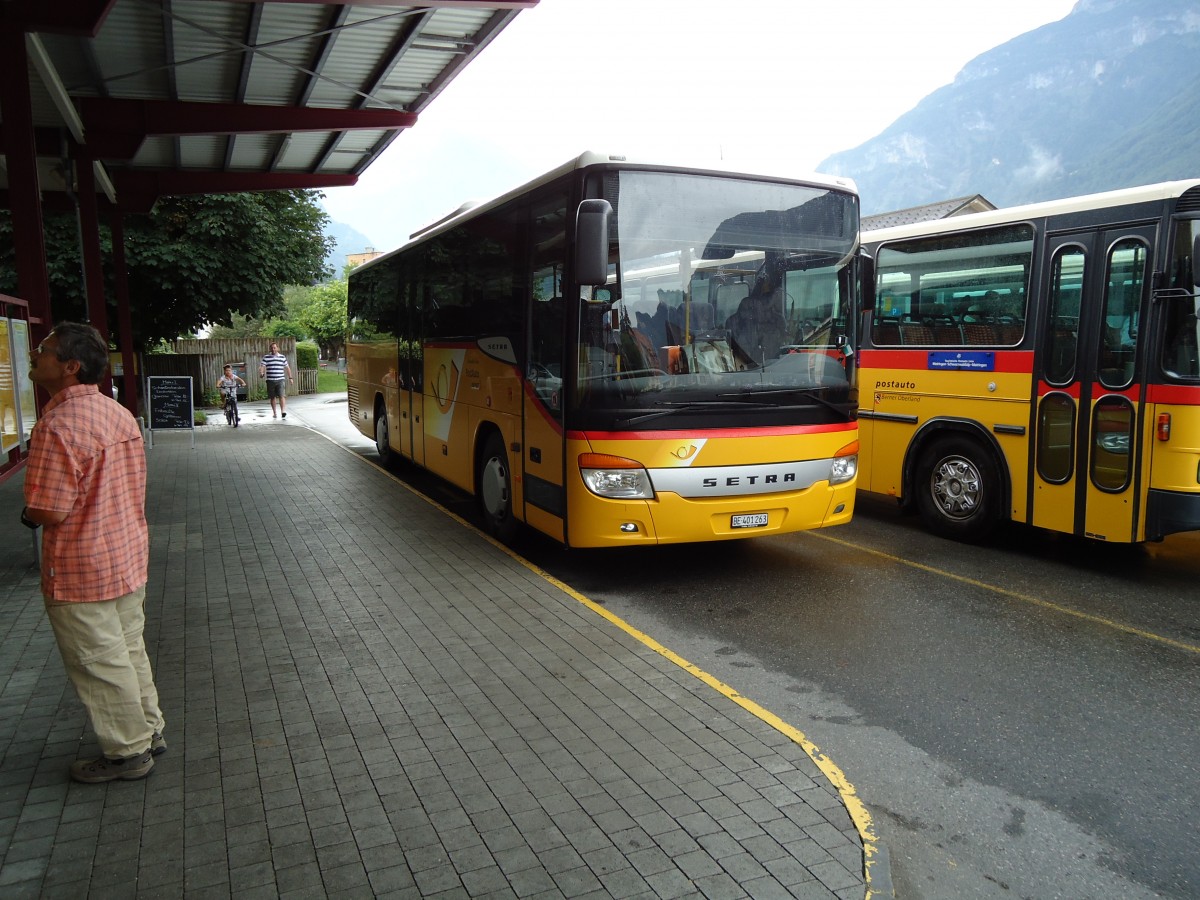 (127'514) - AVG Meiringen - Nr. 63/BE 401'263 - Setra am 4. Juli 2010 in Meiringen, Postautostation