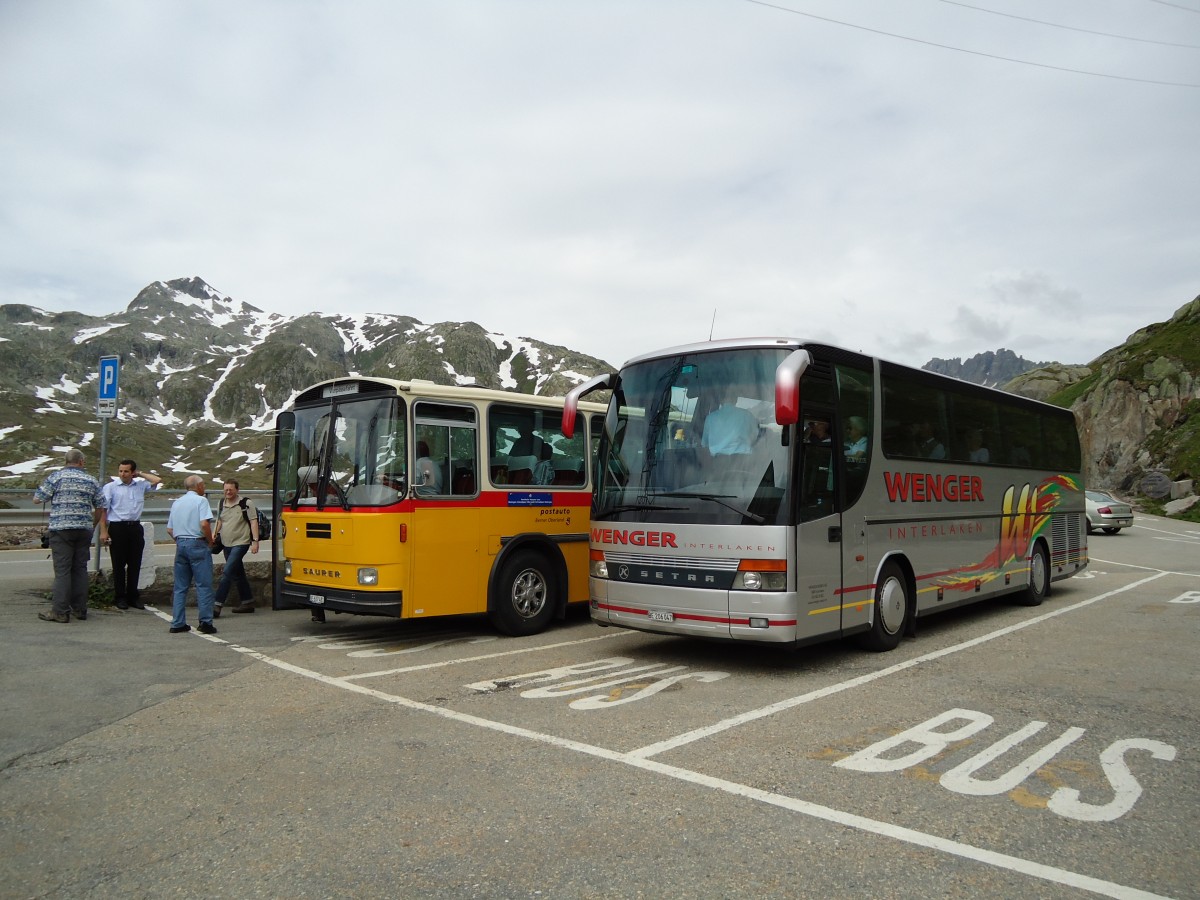 (127'535) - Wenger, Interlaken - BE 206'047 - Setra am 4. Juli 2010 in Grimsel, Rest. Grimselblick