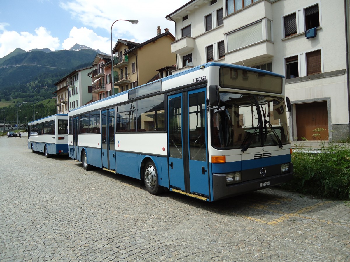 (127'584) - Meyer, Gschenen - UR 9346 - Mercedes (ex Gut, Binz Nr. 19) am 4. Juli 2010 beim Bahnhof Airolo