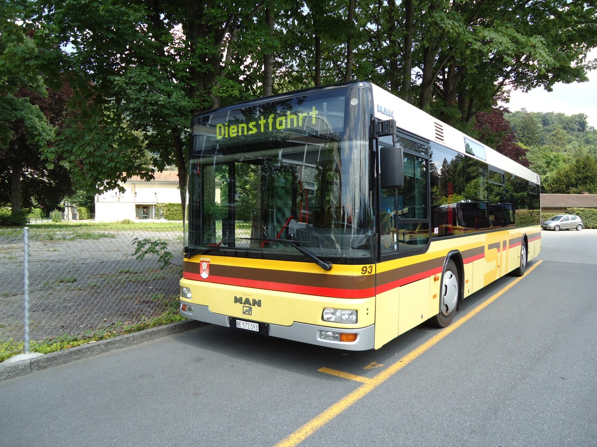 (127'635) - STI Thun - Nr. 93/BE 572'093 - MAN am 5. Juli 2010 bei der Schifflndte Thun