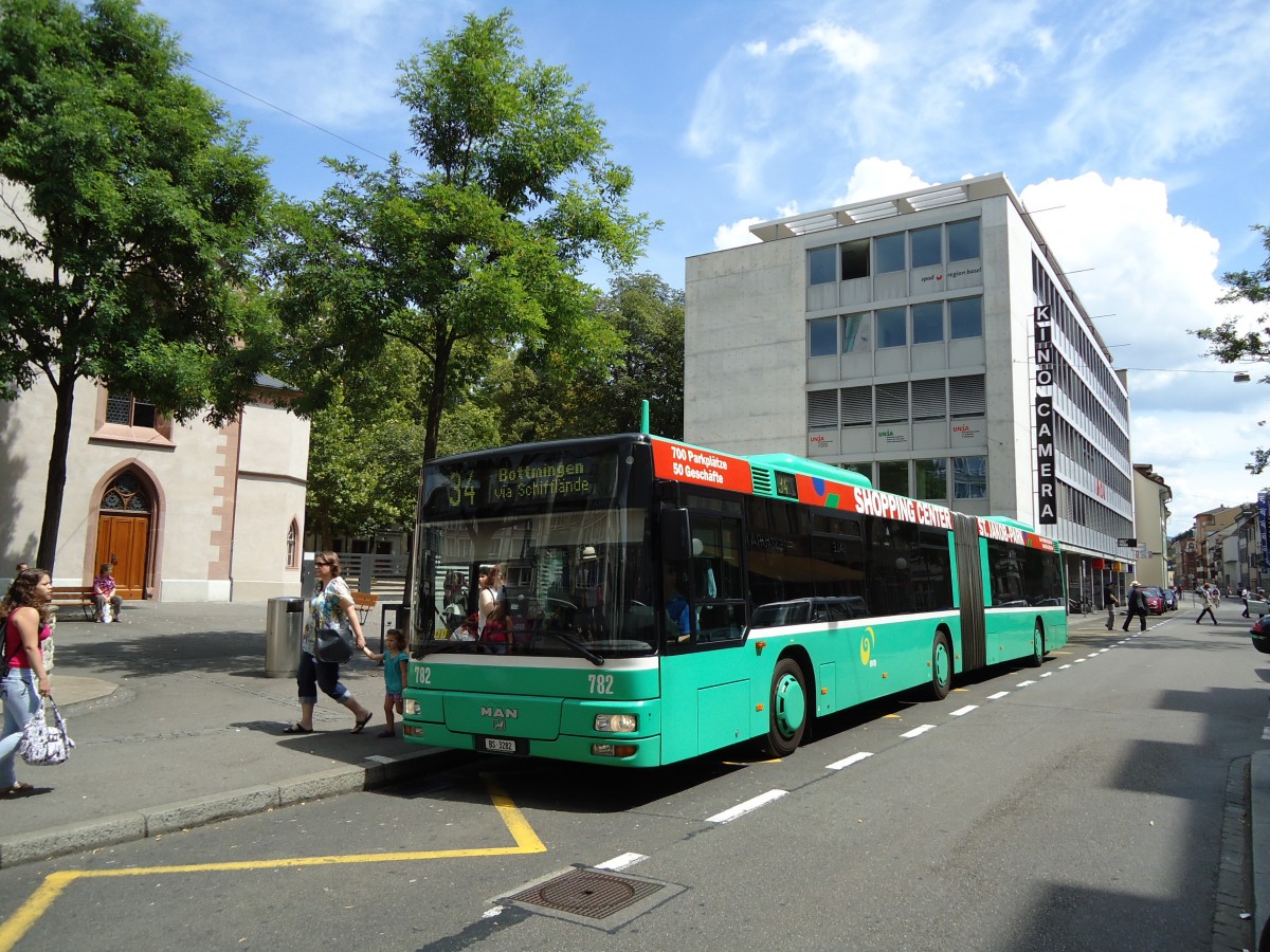 (127'688) - BVB Basel - Nr. 782/BS 3282 - MAN am 6. Juli 2010 in Basel, Claraplatz