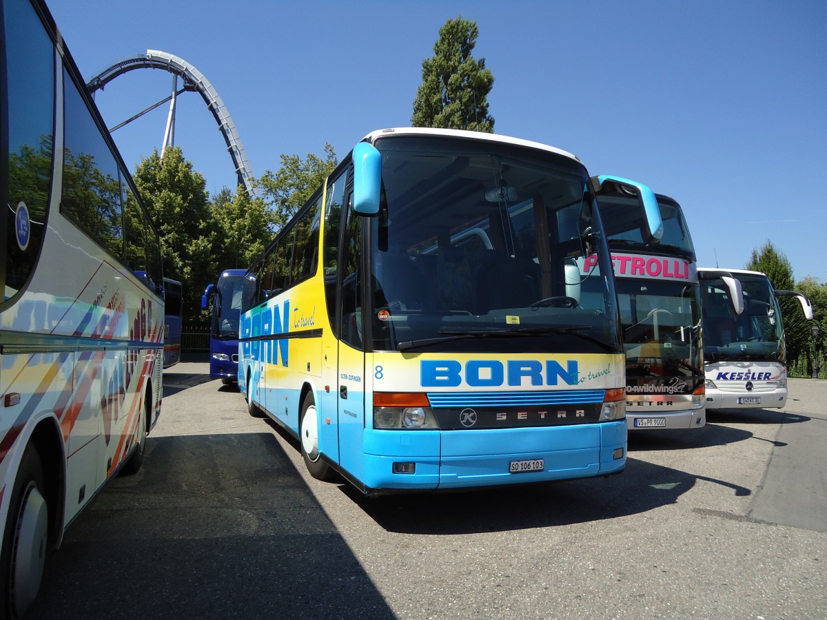 (127'729) - Aus der Schweiz: Born, Olten - Nr. 8/SO 106'103 - Setra am 7. Juli 2010 in Rust, Europapark