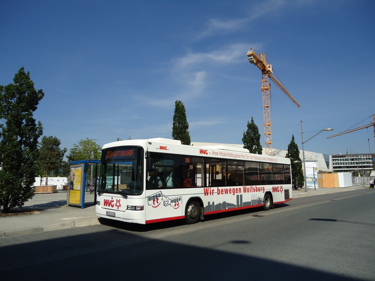 (127'764) - WVG Wolfsburg - Nr. 456/WOB-VG 56 - Scania/Hess am 8. Juli 2010 beim Hauptbahnhof Wolfsburg