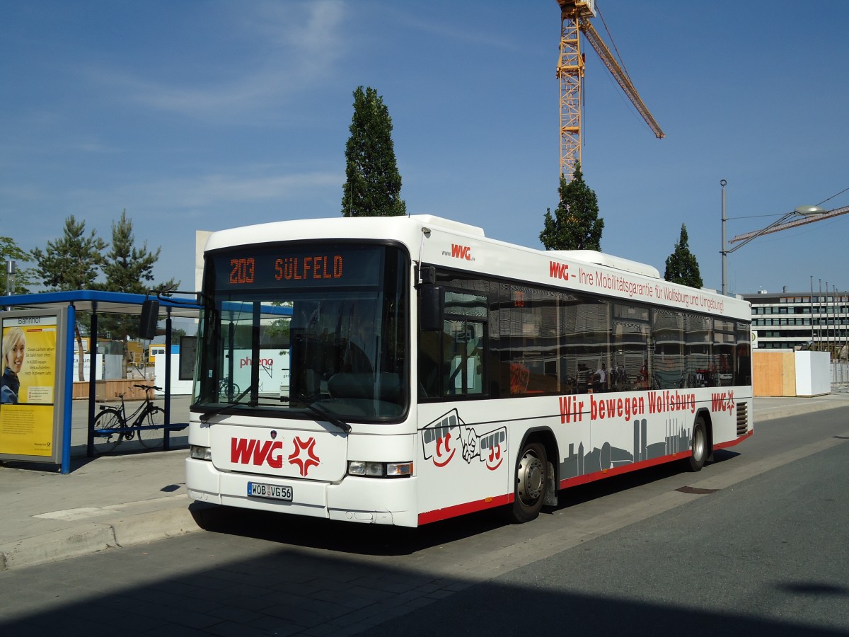 (127'765) - WVG Wolfsburg - Nr. 456/WOB-VG 56 - Scania/Hess am 8. Juli 2010 beim Hauptbahnhof Wolfsburg