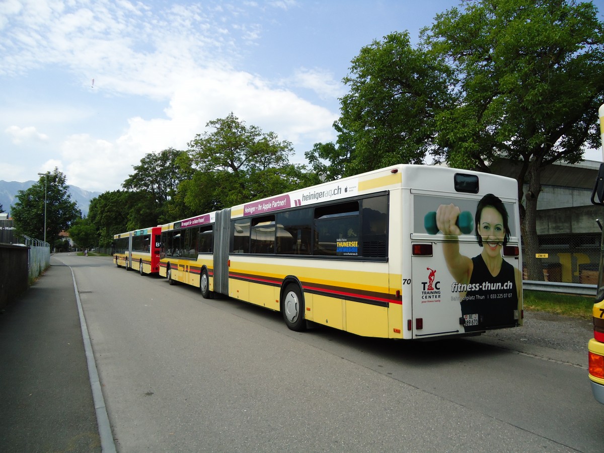 (127'943) - STI Thun - Nr. 70/BE 389'670 - MAN am 11. Juli 2010 in Thun, Rtlistrasse