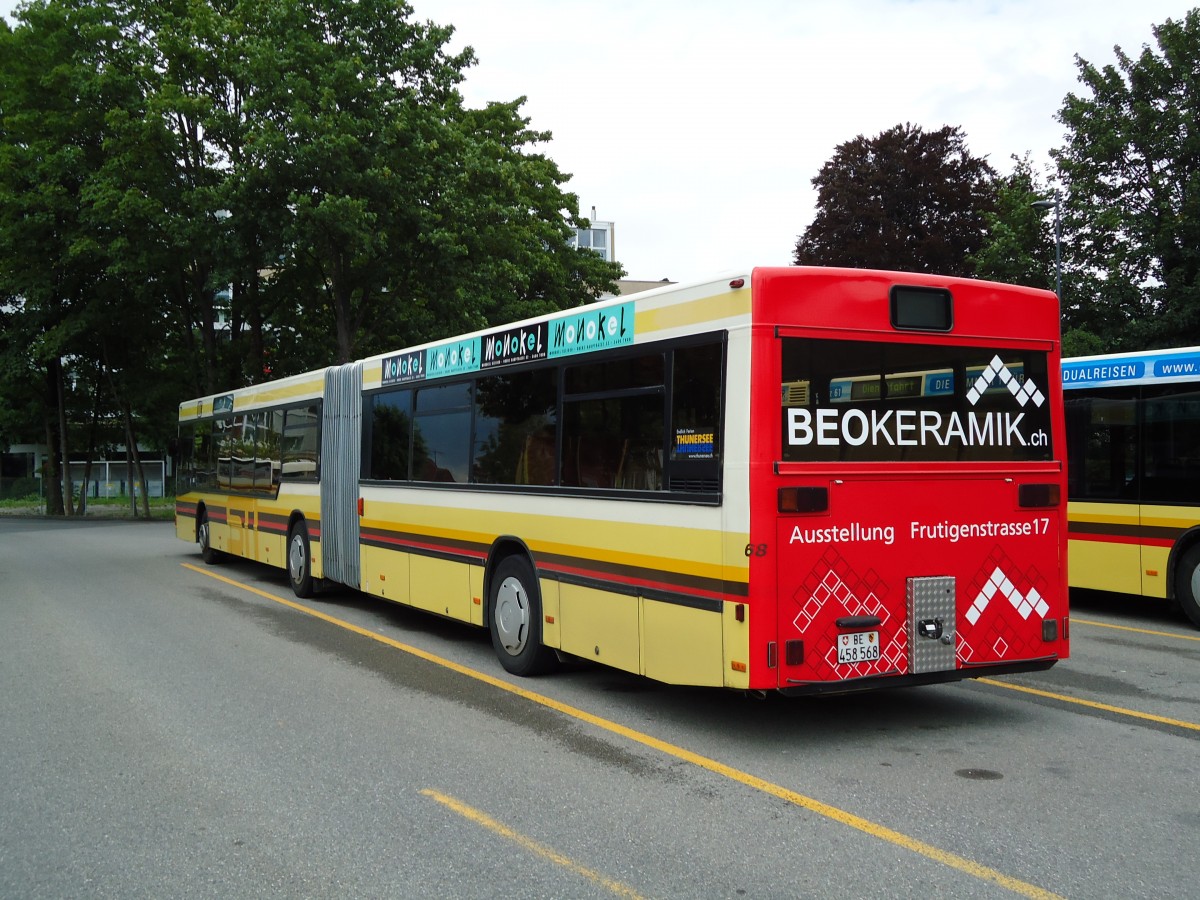 (128'017) - STI Thun - Nr. 68/BE 458'568 - MAN am 24. Juli 2010 bei der Schifflndte Thun