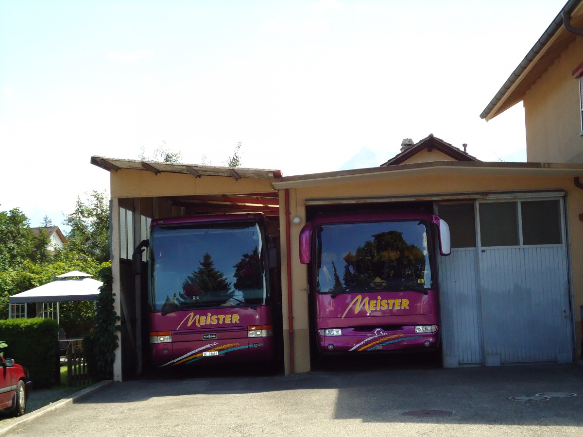 (128'201) - Meister, Thun - BE 78'669 - Van Hool + Irisbus am 1. August 2010 in Thun, Garage