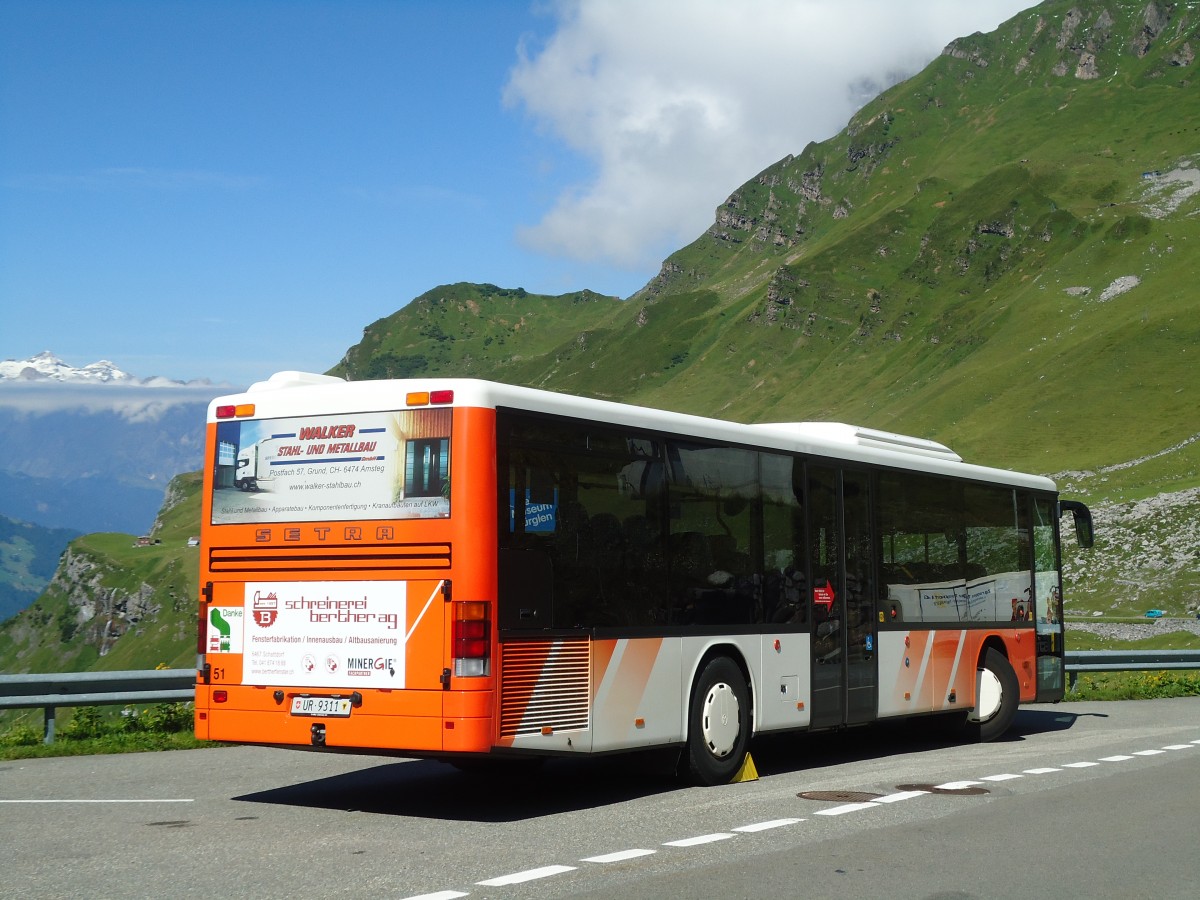 (128'245) - AAGU Altdorf - Nr. 51/UR 9311 - Setra am 7. August 2010 in Unterschchen, Balm