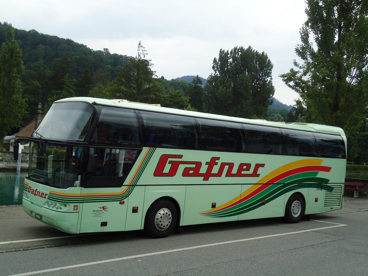 (128'773) - Gafner, Thun - Nr. 23/BE 317'730 - Neoplan am 17. August 2010 bei der Schifflndte Thun