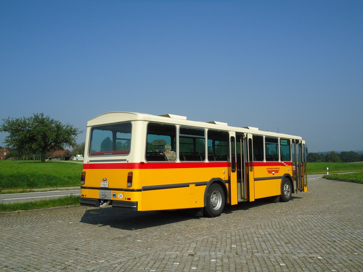 (128'792) - Osthues, Teufen - Nr. 15/AR 17'057 - Saurer/Leyland-Hess (ex AVG Grindelwald Nr. 15; ex RhV Altsttten Nr. 42) am 21. August 2010 bei Roggwil