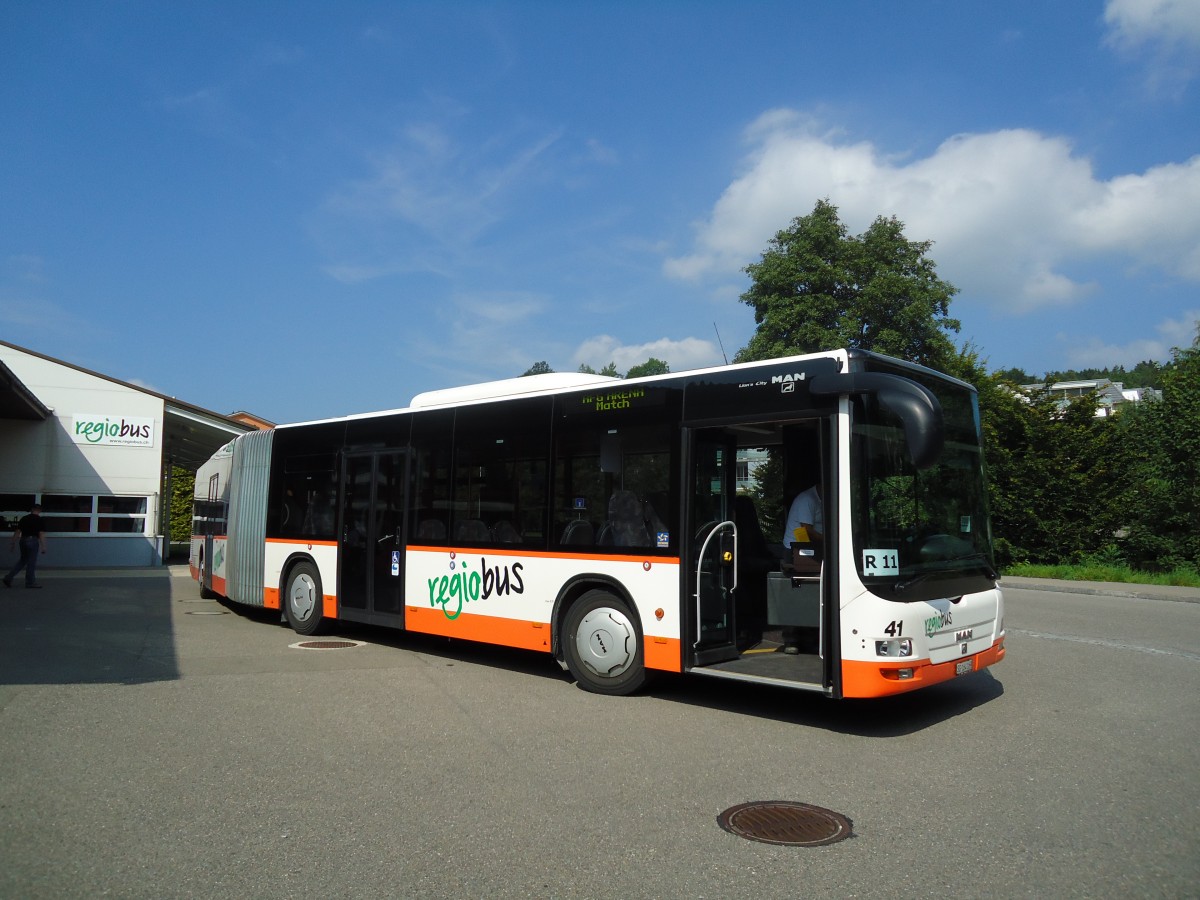 (128'873) - Regiobus, Gossau - Nr. 41/SG 164'169 - MAN am 21. August 2010 in Gossau, Depot