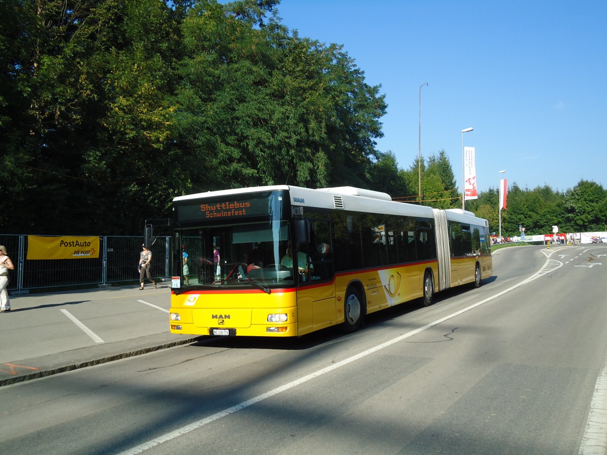 (128'895) - Stutz, Jonen - Nr. 146/AG 336'774 - MAN (ex Nr. 28) am 21. August 2010 in Frauenfeld, Sportplatz