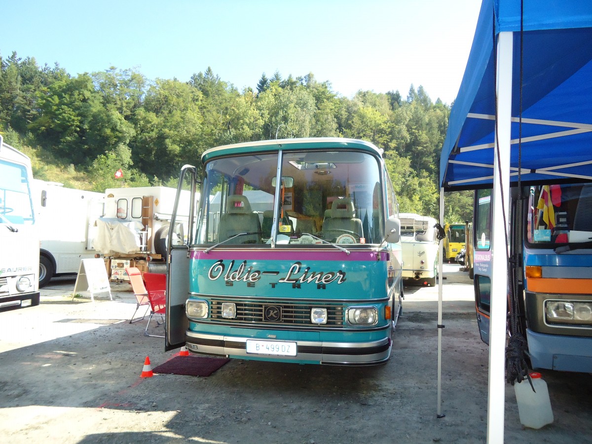 (128'940) - Aus Oesterreich: Wstner, Bezau - B 499 DZ - Setra am 22. August 2010 in Thayngen, Wohnbustreffen