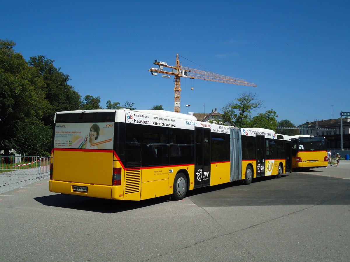 (129'065) - Stutz, Jonen - Nr. 146/AG 336'774 - MAN (ex Nr. 28) am 22. August 2010 beim Bahnhof Frauenfeld