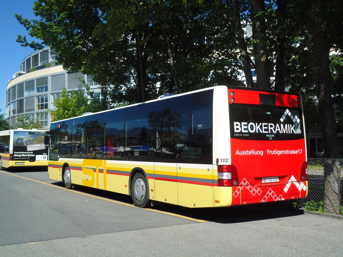 (129'183) - STI Thun - Nr. 112/BE 700'112 - MAN am 1. September 2010 bei der Schifflndte Thun