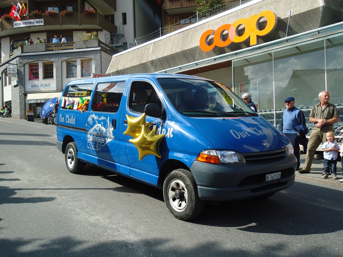 (129'495) - Our Chalet, Adelboden - BE 340'928 - Toyota am 5. September 2010 in Adelboden, Landstrasse