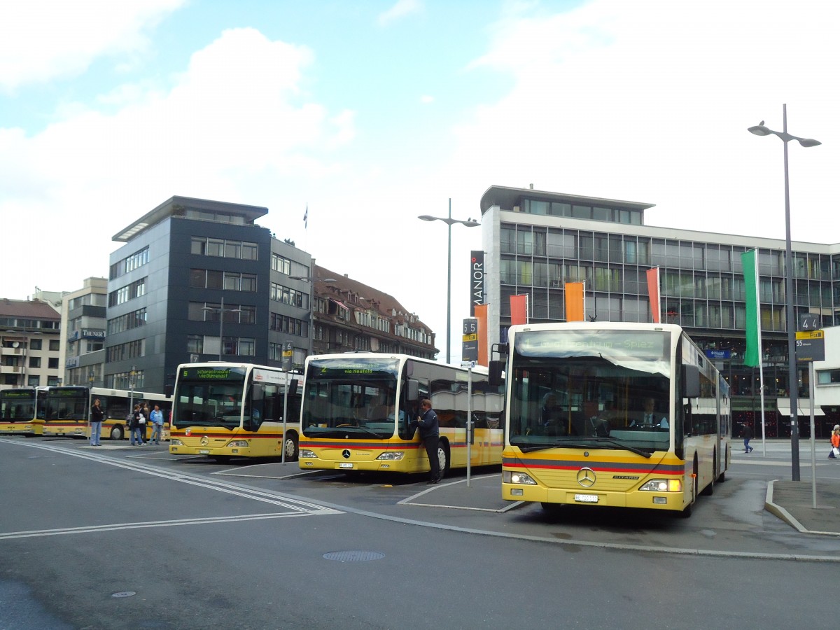 (129'592) - STI Thun - Nr. 110/BE 700'110 - Mercedes am 8. September 2010 beim Bahnhof Thun