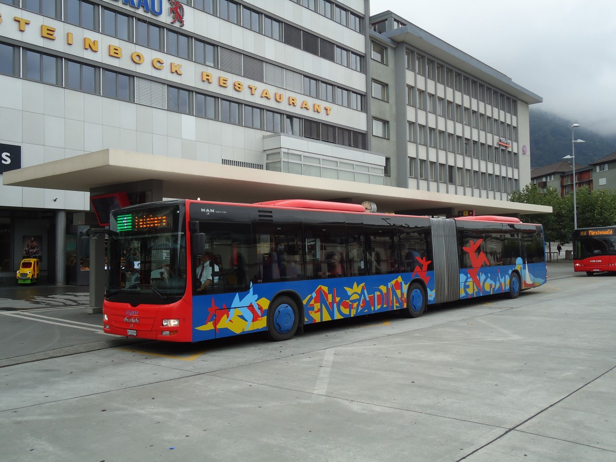 (129'771) - SBC Chur - Nr. 98/GR 156'998 - MAN am 18. September 2010 beim Bahnhof Chur