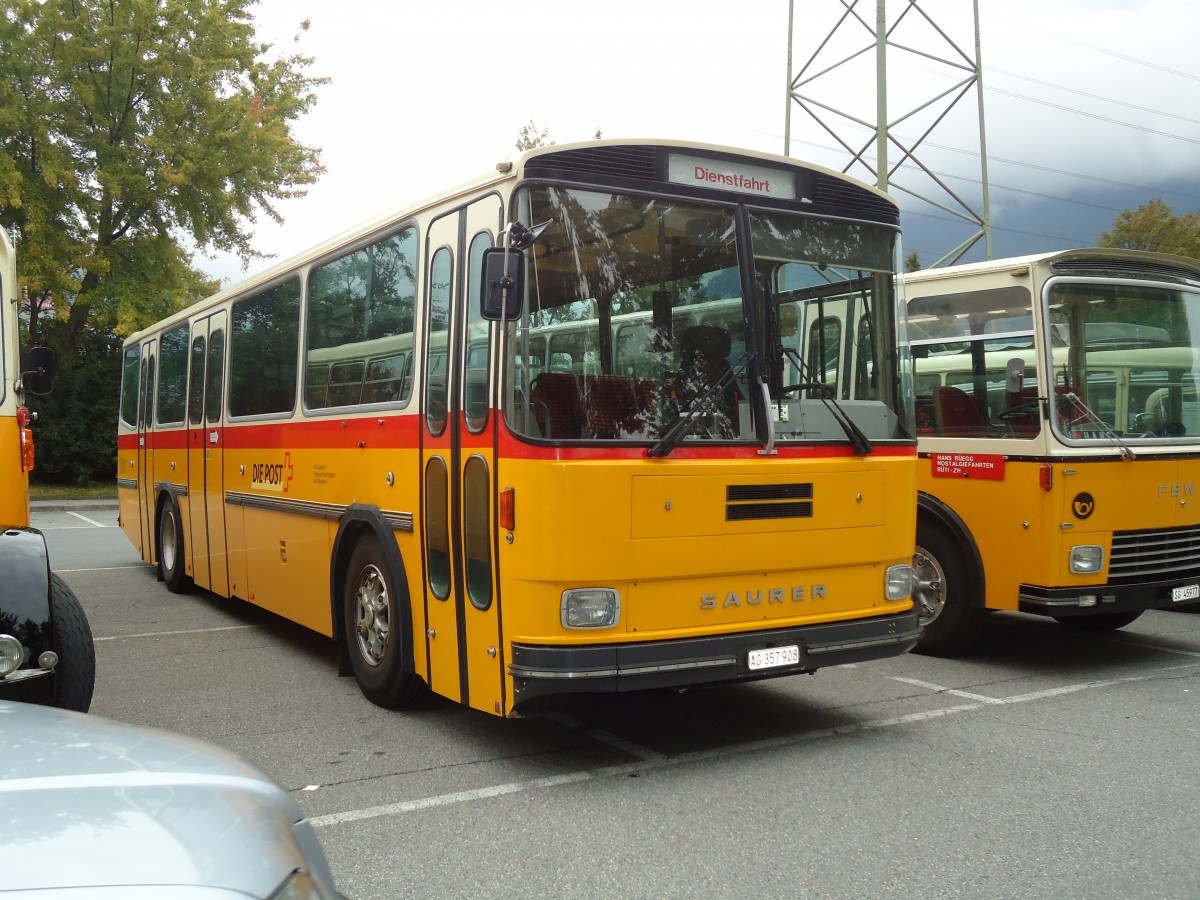 (129'817) - Gautschi, Suhr - AG 357'908 - Saurer/Tscher (ex Ltscher, Neuheim Nr. 200; ex Cartek, Regensdorf; ex P 25'822) am 18. September 2010 in Chur, Obere Au