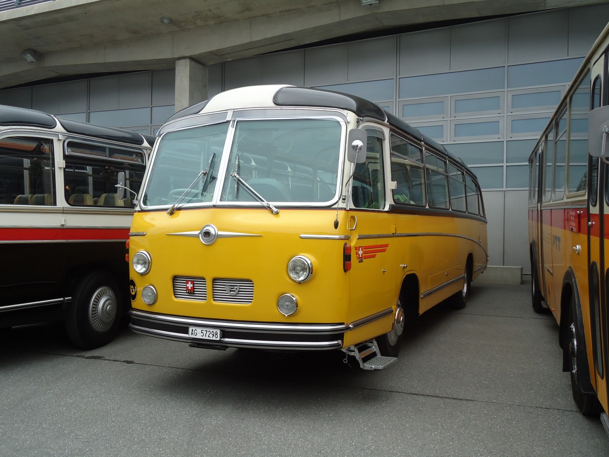 (129'947) - Zimmerli J., Oftringen - AG 57'298 - Berna/Tscher (ex Stutz, Oberlunkhofen; ex Leu, Schongau; ex Wicki, Bremgarten; ex P 22'054) am 18. September 2010 in Breil, Militranlage