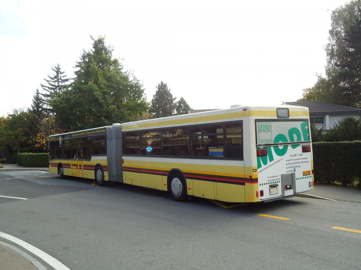 (130'393) - STI Thun - Nr. 72/BE 397'172 - MAN am 12. Oktober 2010 in Thun, Schorenfriedhof