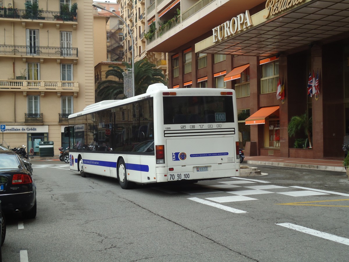 (130'667) - Aus Frankreich: TAM Nice - Nr. 1205/0372 - Setra am 16. Oktober 2010 in Monaco, Place de Moulins