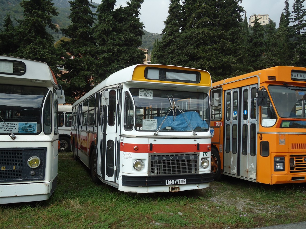 (130'713) - Muse Bus, Breil-sur-Roya - Nr. 86/138 CAJ 06 - Saviem am 16. Oktober 2010 in Breil-sur-Roya, Museum