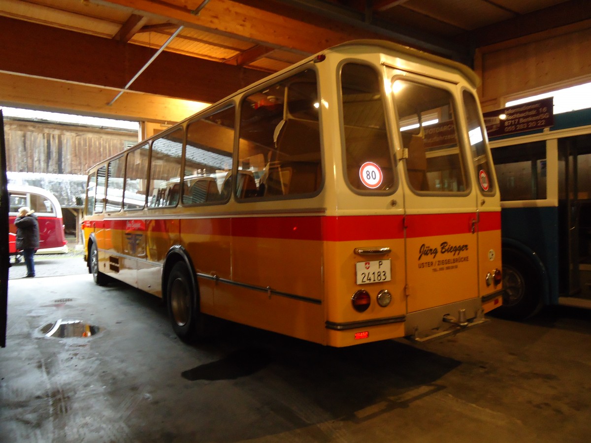 (130'803) - Biegger, Uster - Nr. 1/'P 24'183' - FBW/FHS (ex P 24'183) am 24. Oktober 2010 in Ziegelbrcke, Museum