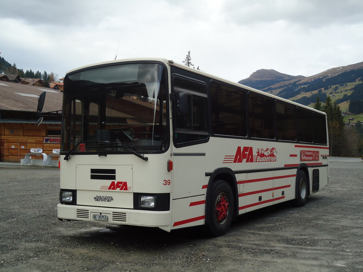 (130'958) - AFA Adelboden - Nr. 35/BE 25'753 - NAW/R&J (ex Nr. 18; ex Autopostale, Mendrisio Nr. 38; ex Piotti, Balerna Nr. 38; ex AAGI Interlaken Nr. 38; ex Schmocker, Beatenberg Nr. 3) am 15. November 2010 in Adelboden, ASB