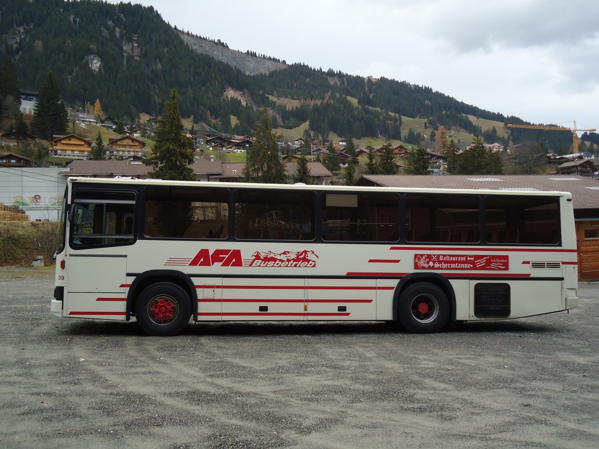 (130'959) - AFA Adelboden - Nr. 39/BE 25'753 - NAW/R&J (ex Nr. 18; ex Autopostale, Mendrisio Nr. 38; ex Piotti, Balerna Nr. 38; ex AAGI Interlaken Nr. 38; ex Schmocker, Beatenberg Nr. 3) am 15. November 2010 in Adelboden, ASB