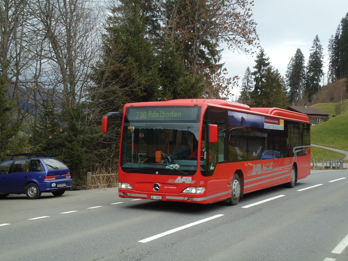 (130'968) - AFA Adelboden - Nr. 28/BE 43'089 - Mercedes am 15. November 2010 in Adelboden, Hirzboden