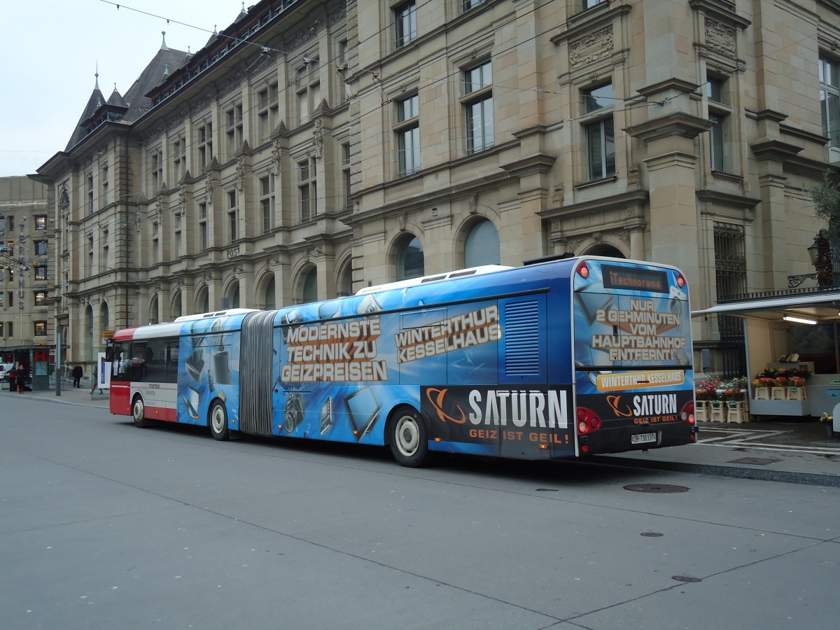 (131'057) - SW Winterthur - Nr. 337/ZH 730'337 - Solaris am 17. November 2010 beim Hauptbahnhof Winterthur