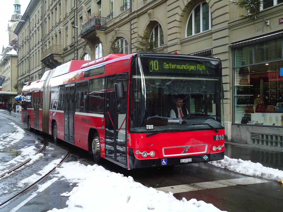 (131'179) - Bernmobil, Bern - Nr. 810/BE 612'810 - Volvo am 29. November 2010 beim Bahnhof Bern