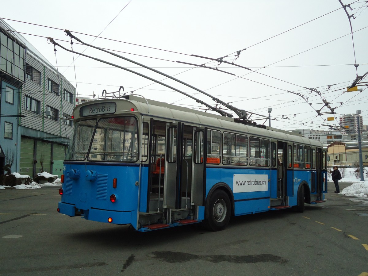 (131'257) - TL Lausanne (Rtrobus) - Nr. 656 - FBW/Eggli Trolleybus am 5. Dezember 2010 in Lausanne, Dpt Prlaz