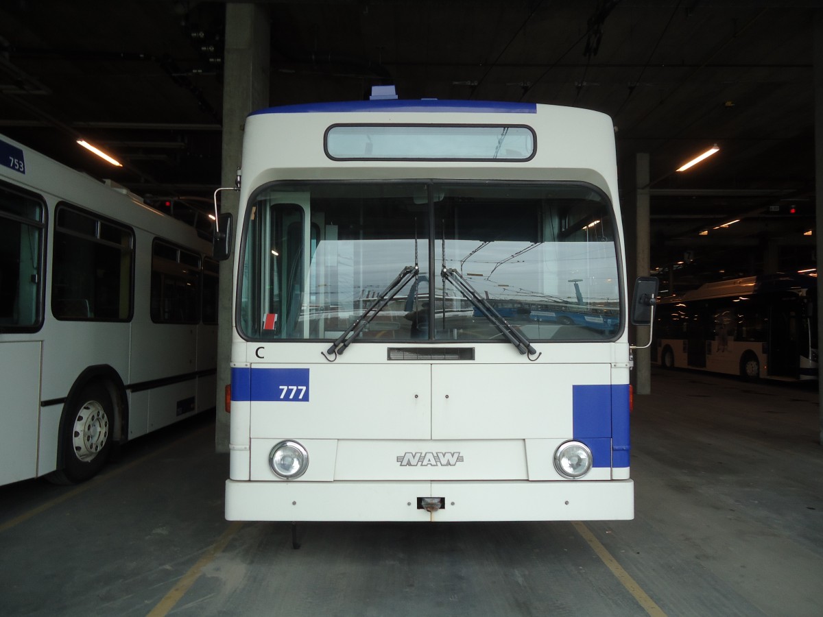 (131'263) - TL Lausanne - Nr. 777 - NAW/Lauber Trolleybus am 5. Dezember 2010 in Lausanne, Dpt Prlaz