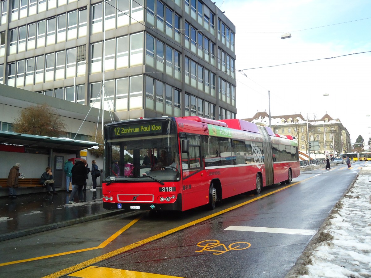 (131'329) - Bernmobil, Bern - Nr. 818/BE 612'818 - Volvo am 7. Dezember 2010 in Bern, Schanzenstrasse