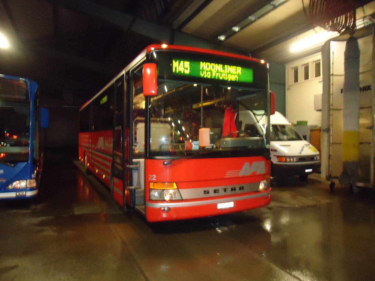 (131'635) - AFA Adelboden - Nr. 22/BE 26'708 - Setra (ex Nr. 8) am 18. Dezember 2010 im Autobahnhof Adelboden