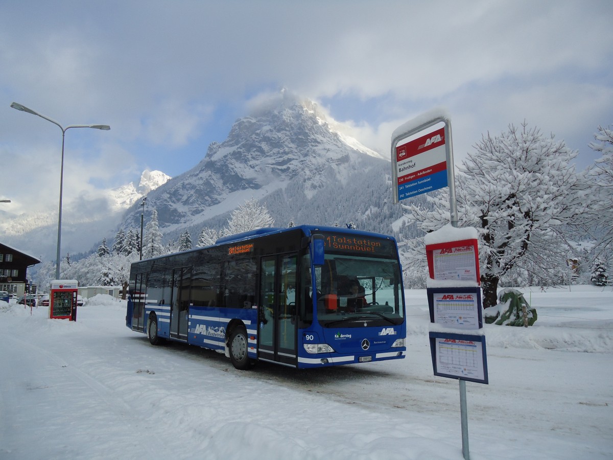 (131'687) - AFA Adelboden - Nr. 90/BE 398'916 - Mercedes am 26. Dezember 2010 beim Bahnhof Kandersteg