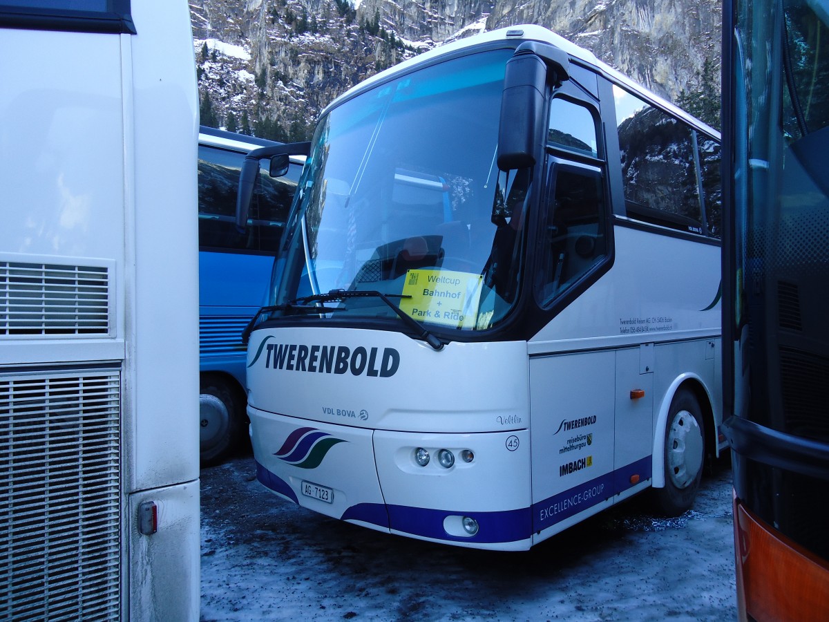 (132'066) - Twerenbold, Baden - Nr. 45/AG 7123 - Bova am 8. Januar 2011 in Adelboden, Unter dem Birg (Teilaufnahme)