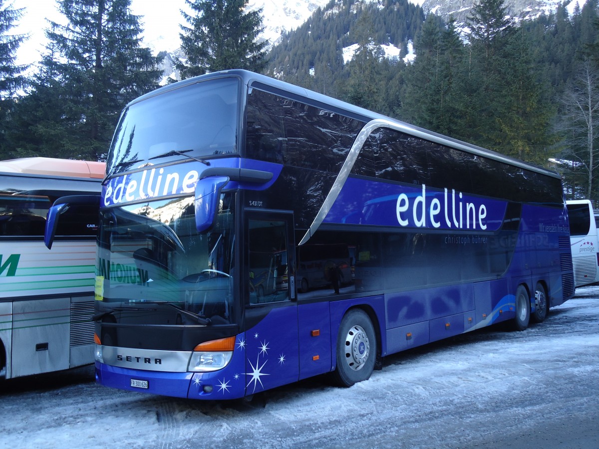 (132'078) - Bhrer, Kerzers - FR 300'626 - Setra am 8. Januar 2011 in Adelboden, Unter dem Birg