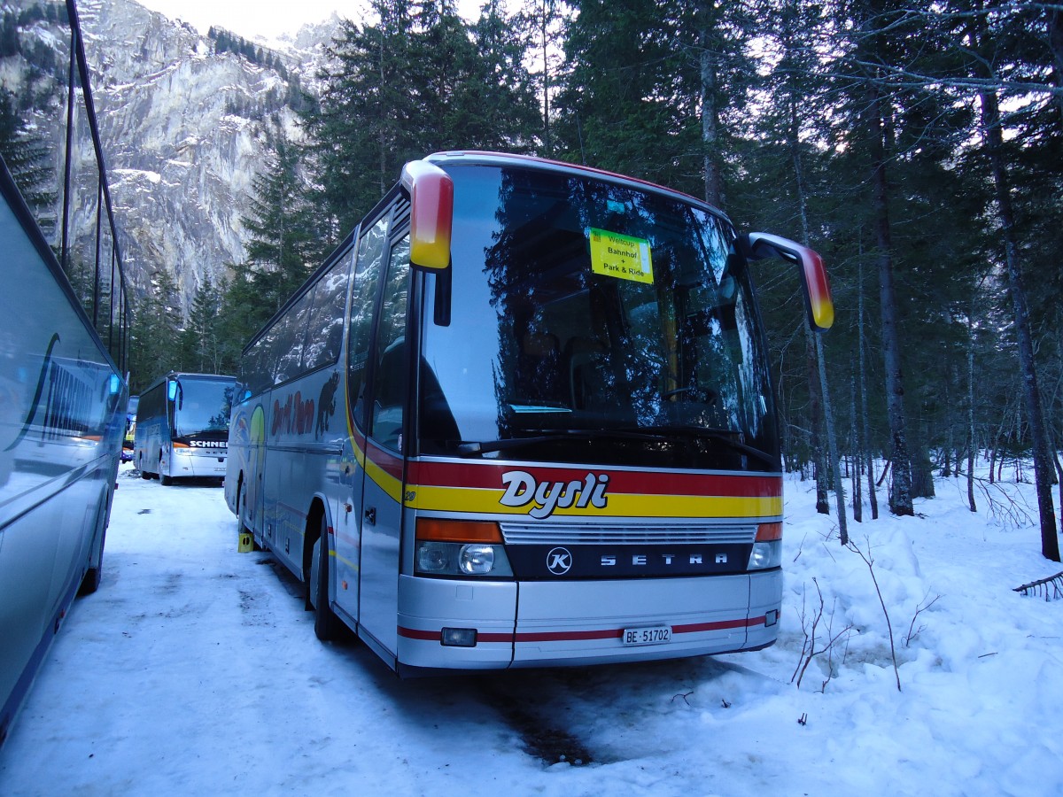 (132'114) - Dysli, Bern - Nr. 29/BE 51'702 - Setra (ex Balmer, Wilderswil) am 8. Januar 2011 in Adelboden, Unter dem Birg