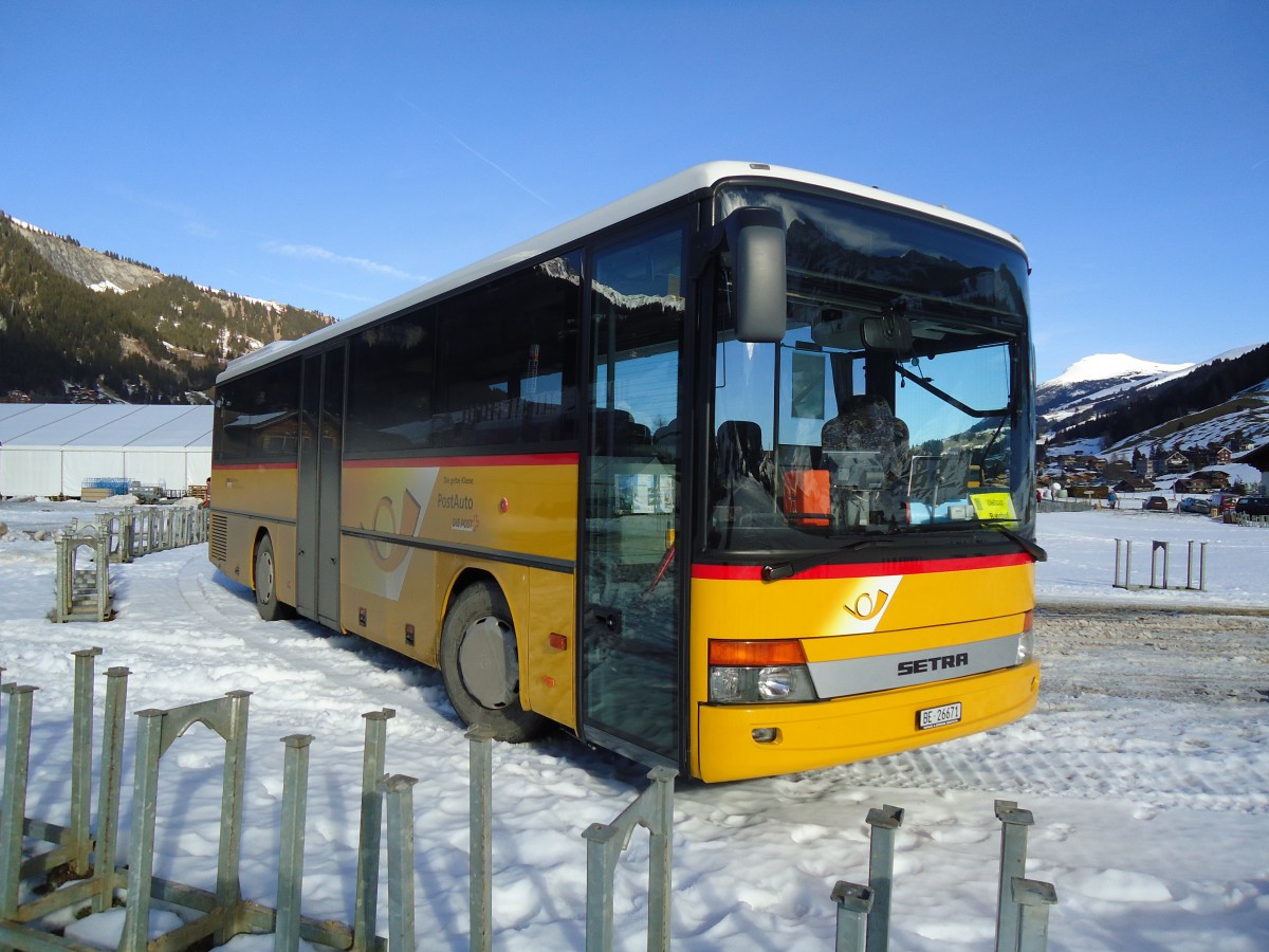 (132'135) - Spring, Schwenden - BE 26'671 - Setra am 8. Januar 2011 in Adelboden, Weltcup