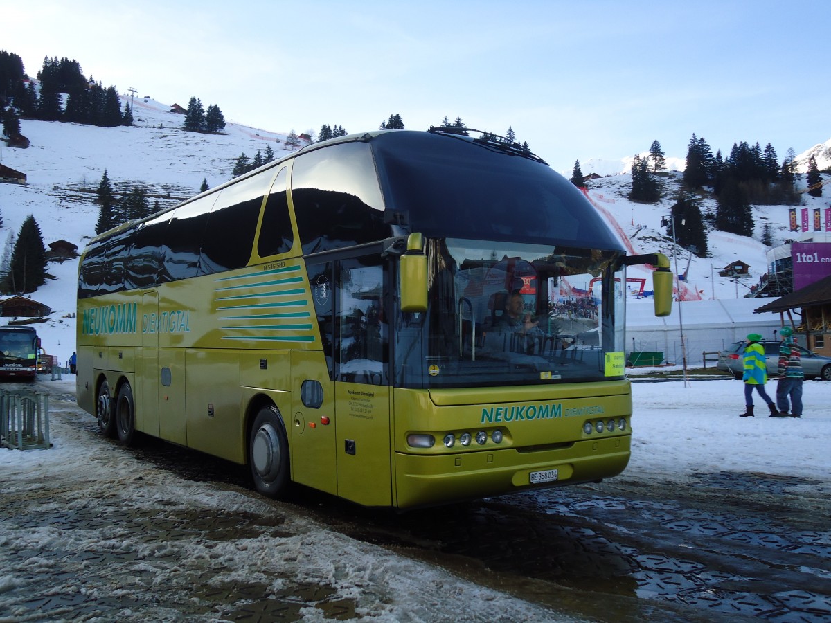 (132'180) - Neukomm, Horboden - BE 358'034 - Neoplan am 8. Januar 2011 in Adelboden, Weltcup