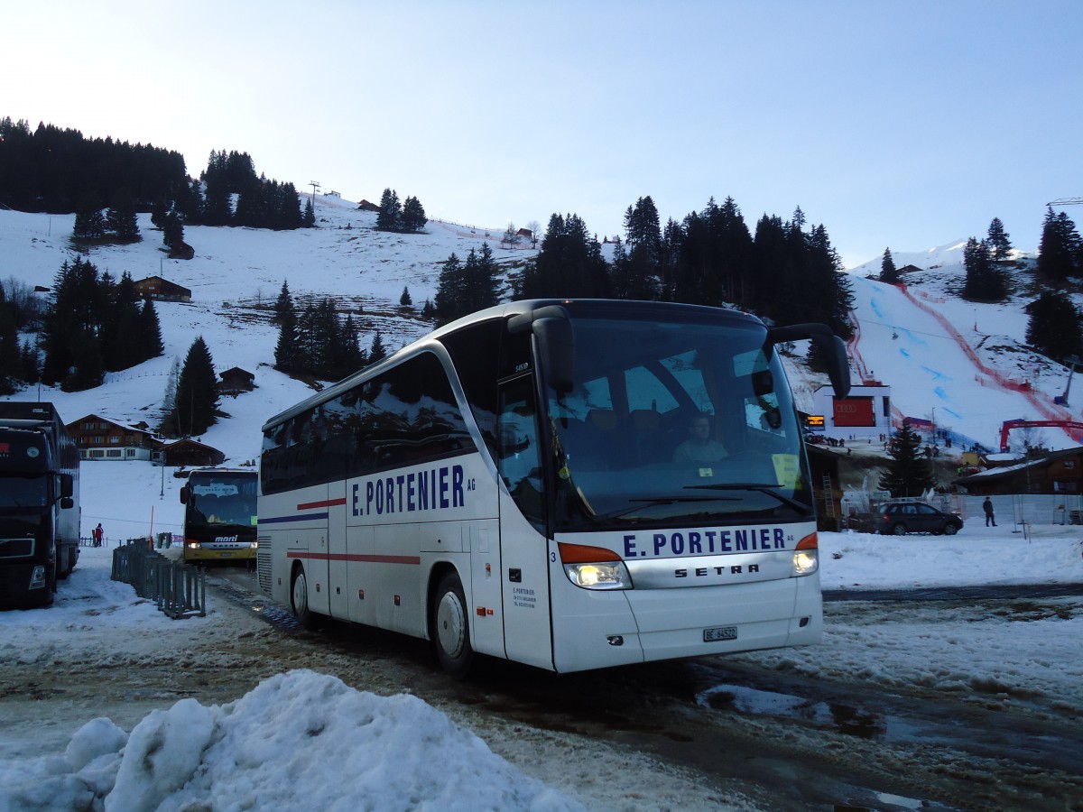 (132'207) - Portenier, Adelboden - Nr. 3/BE 64'522 - Setra am 8. Januar 2011 in Adelboden, Weltcup