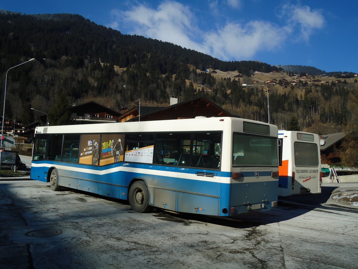 (132'391) - TPC Aigle - VS 353'316 - Mercedes (ex VBL Luzern Nr. 557; ex Gowa, Luzern Nr. 57) am 22. Januar 2011 beim Bahnhof Champry