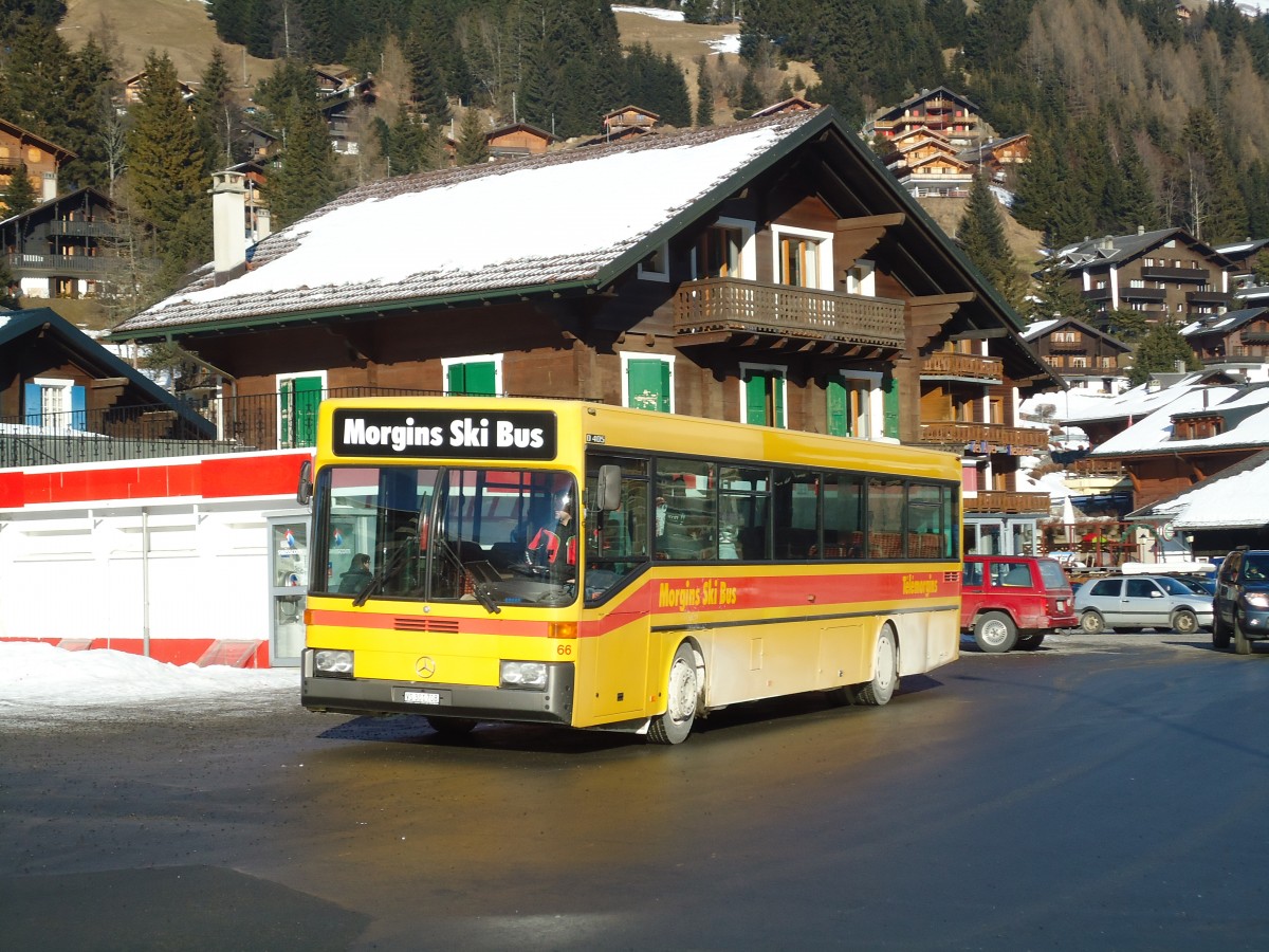 (132'400) - Tlmorgins, Morgins - Nr. 66/VS 301'708 - Mercedes (ex BLT Oberwil Nr. 66) am 22. Januar 2011 in Morgins, Post