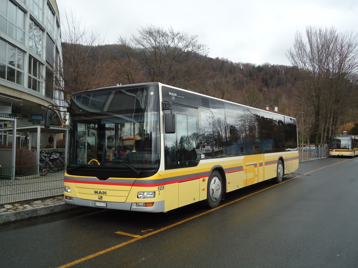 (132'650) - STI Thun - Nr. 125/BE 700'125 - MAN am 27. Februar 2011 bei der Schifflndte Thun