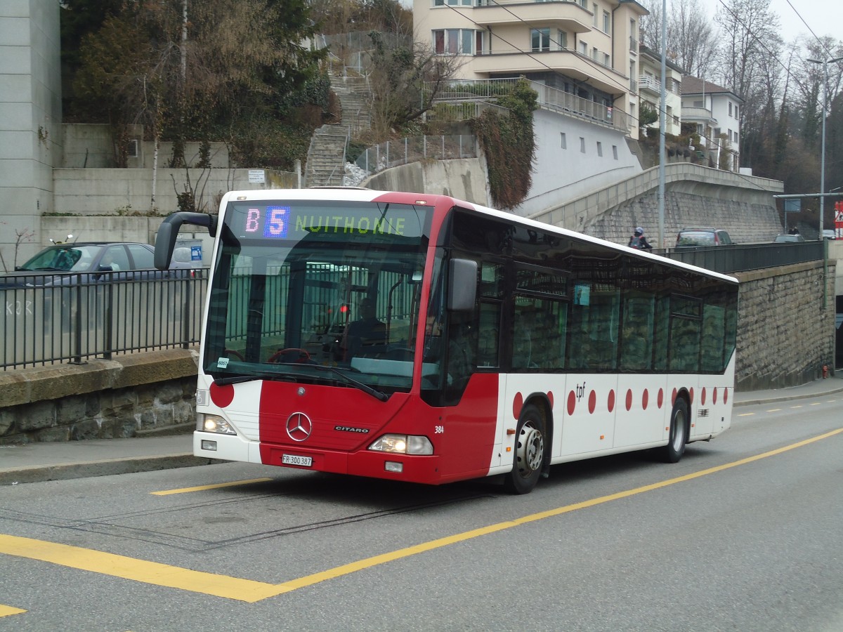 (132'705) - TPF Fribourg - Nr. 384/FR 300'387 - Mercedes am 7. Mrz 2011 in Fribourg, Avenue Beauregard