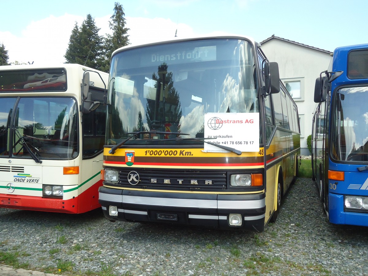 (133'263) - STI Thun - Nr. 45 - Setra (ex AGS Sigriswil Nr. 3) am 13. April 2011 in Romanshorn, Spitz